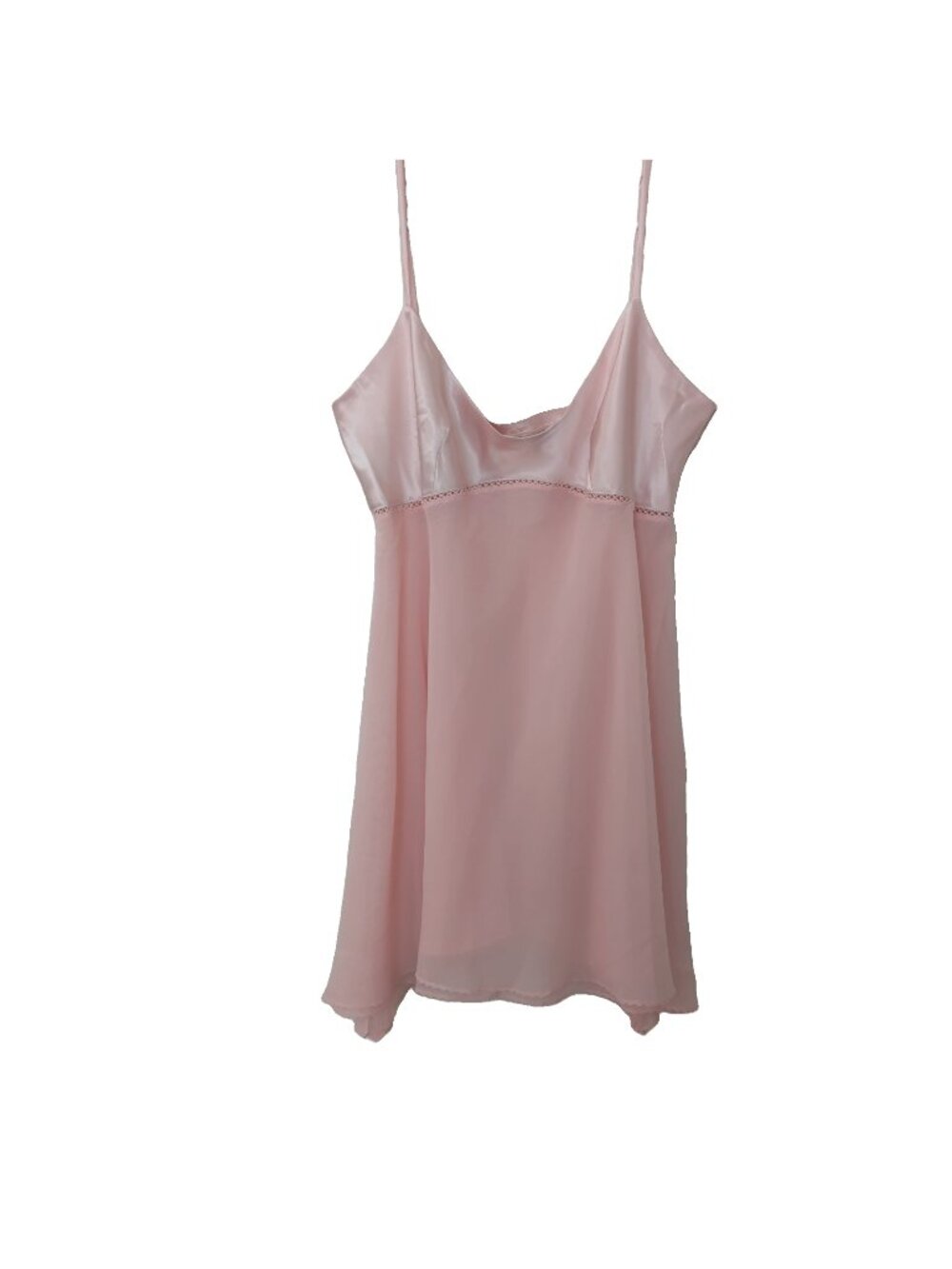 Y2K Vtg Victoria Secret Pale Pink Slip Dress Chemise Size L Fairycore -lp